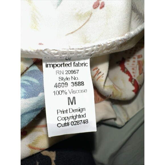 TORI RICHARD Hawaiian Button Shirt Mens M, Viscose Tan/Red C 44” L29” - Picture 6 of 6